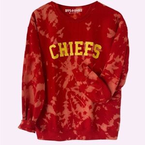 BFFS & BABES Chiefs 87 GO TEAM ♡ tie-dye sweatshirt 2XL